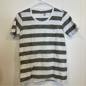 muji 100% cotton striped tee